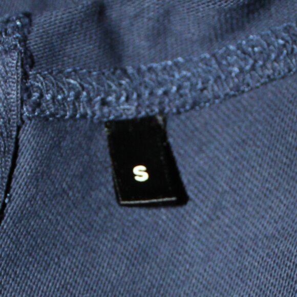 AMI  Alexandre Mattiussi  Paris Navy T-Shirt woman crewneck oversize sz S/M - Picture 8 of 9